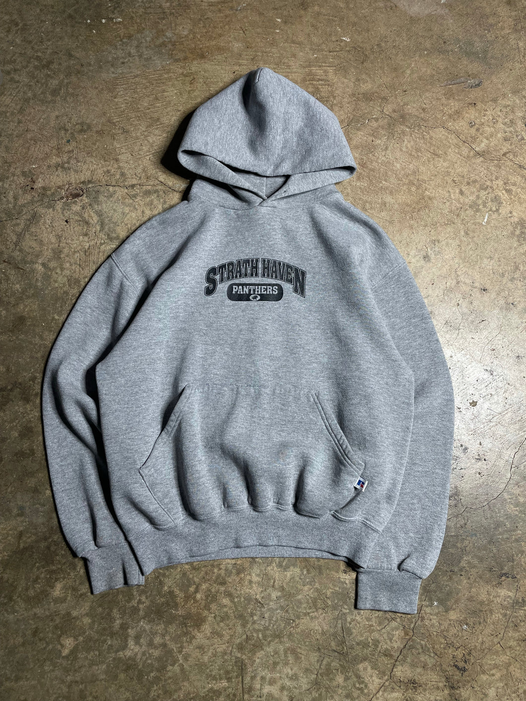 Y2K Heather Gray “ Strath Haven “ Russell Hoodie - M/L