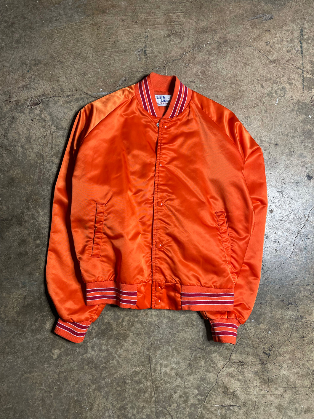 90’s Blank Orange Chalk Line Jacket - L