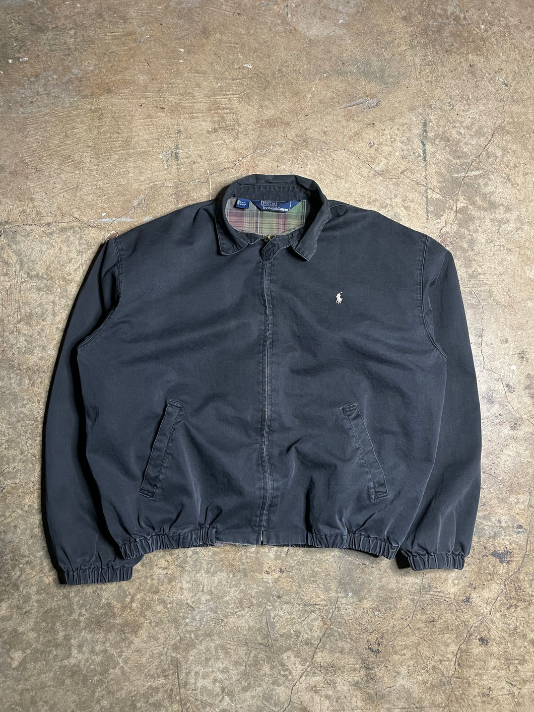 90’s Polo Flannel lined Harrington Jacket - L