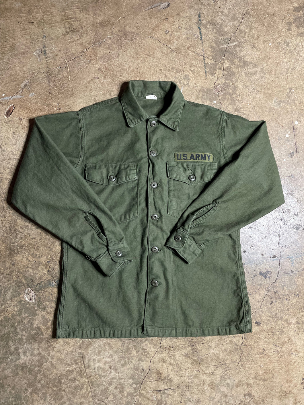 Vietnam Era Santeen OG107 Fatigue Shirt - L