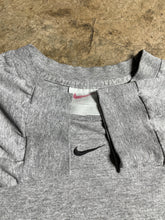 Load image into Gallery viewer, 90’s Nike Heather Gray Center Swoosh Long Sleeve Tee - L
