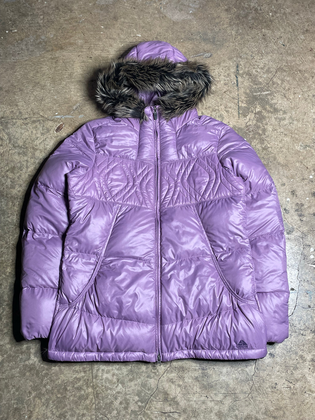 Y2K Lavender Nike ACG Goose Down Puffer Jacket - Womens L/XL